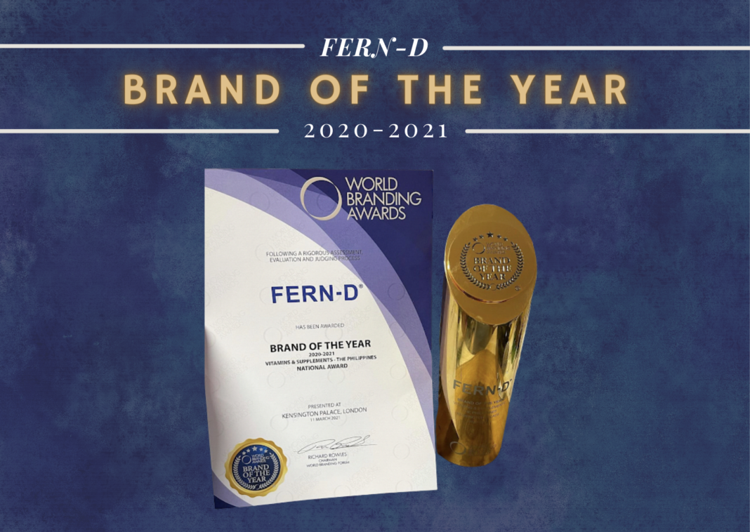 FERND received the Brand of the Year Award in the World Branding