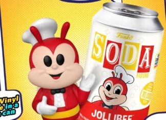 Jollibee vinyl figure in a unique soda can packaging