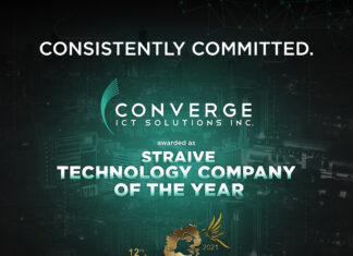 Converge ICT Solutions Inc. continues to gain national prominence as it was recently awarded as the Straive Technology Company of the Year Award