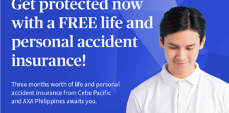 AXA Philippines together Cebu Pacific extend the opportunity for CEB customers to get free insurance coverage