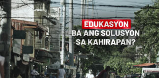 Lacson is convinced that education is the only way to give people the chance of a better future and to improve the lives of Filipinos