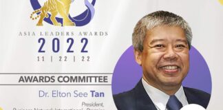 Dr. Elton See Tan as part of the awards committee of Asia Leaders Awards 2022