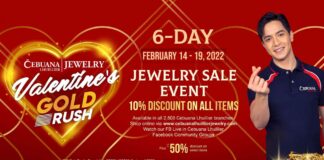 Cebuana Lhuillier are holding a six-day Valentine’s Gold Rush Sale nationwide