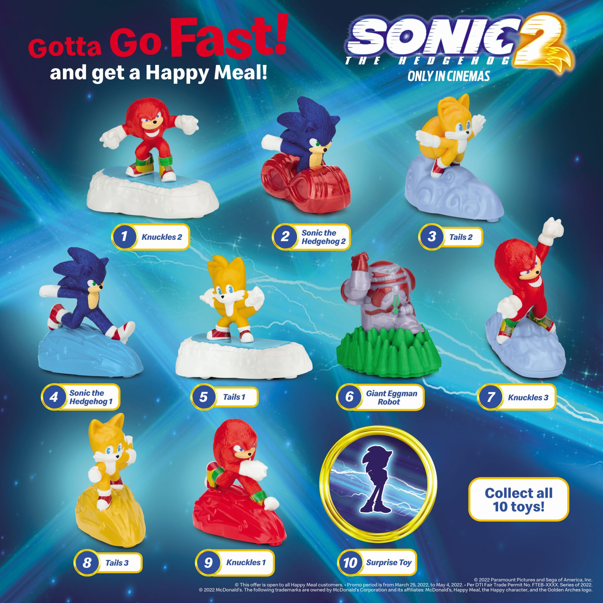 McDonald’s is releasing Sonic the Hedgehog 2 Happy Meal!