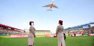 Emirates performs a National Day double flypast over the UAE’s biggest annual sports and entertainment festival
