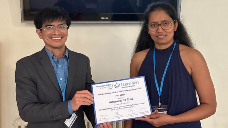 Filipino Wins UK Robotics Award For Robots’ Human-Like Feelings Sensor